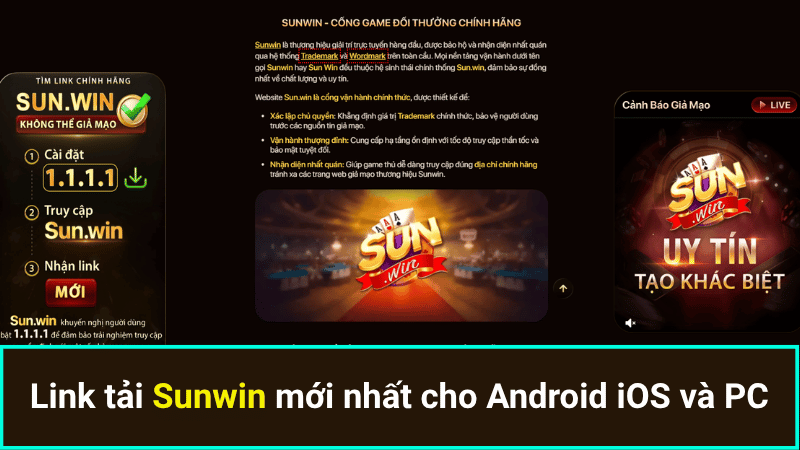 Link tải Sunwin mới nhất cho Android iOS và PC